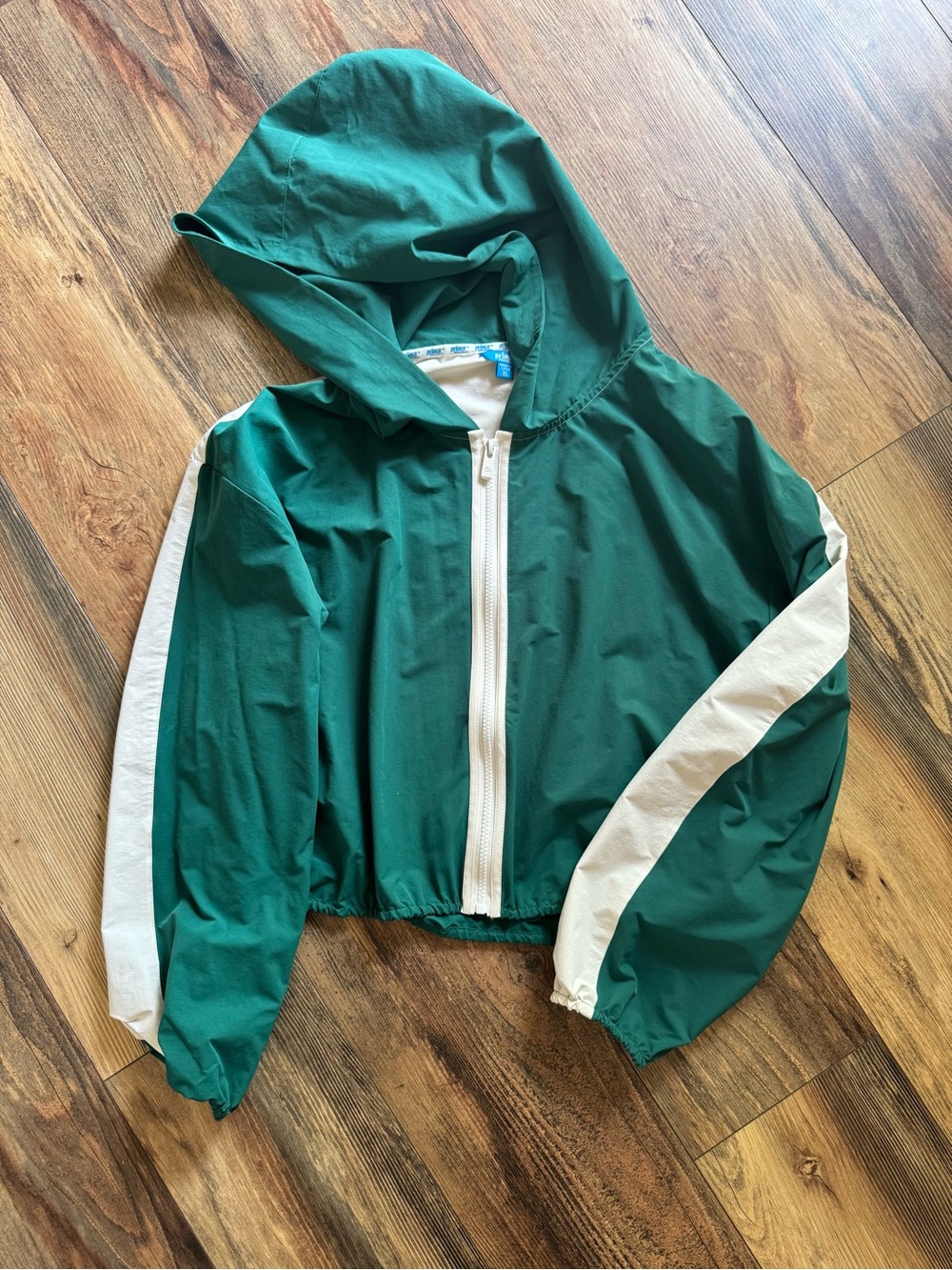 Prince Green Hooded Utility Jacket with White Stripe